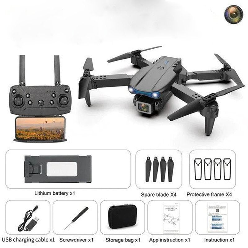 Experience breathtaking aerial photography with this 4K UHD camera drone, featuring long flight & easy control.