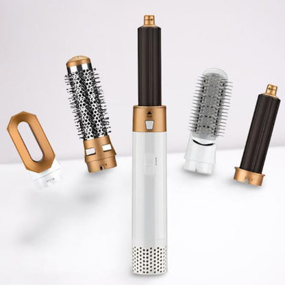 Hot air volumizer brush attachment from the 5-in-1 kit, adding bounce and body to hair.