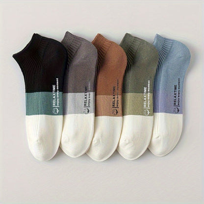 Unisex 5-pack ankle socks for everyday comfort. Soft, breathable cotton blend for all-day wear.