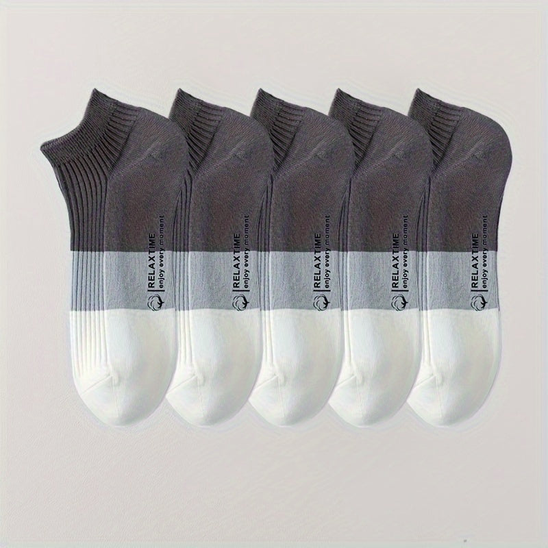 Premium unisex ankle socks 5-pack. Moisture-wicking, breathable cotton blend ensures all-day fresh comfort.