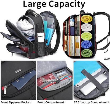 Extra large 50L commuter travel backpack, durable & water-resistant for laptops, gear, and essentials.