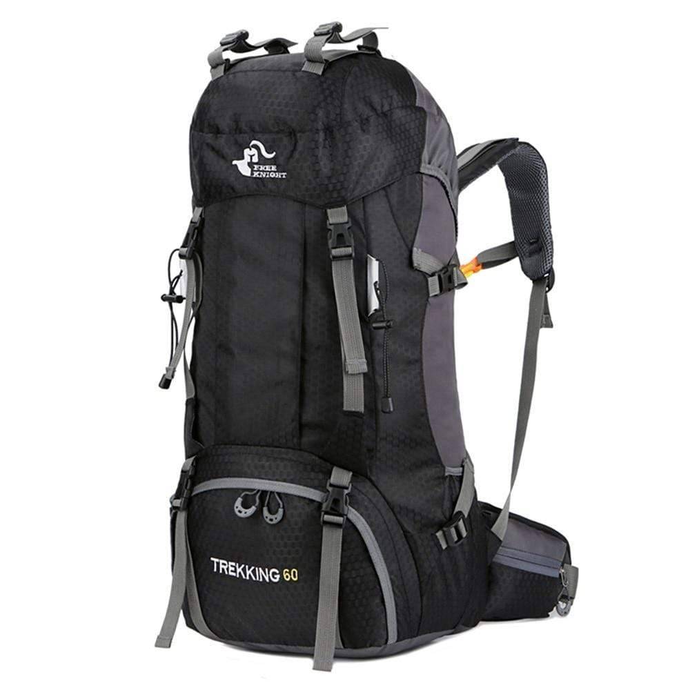 Unisex 50L lightweight hiking backpack, waterproof, ideal for camping and outdoor adventures.