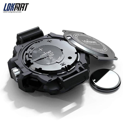 Unisex fitness tracker smartwatch, 50M waterproof, showing time & steps, ideal for outdoor gear