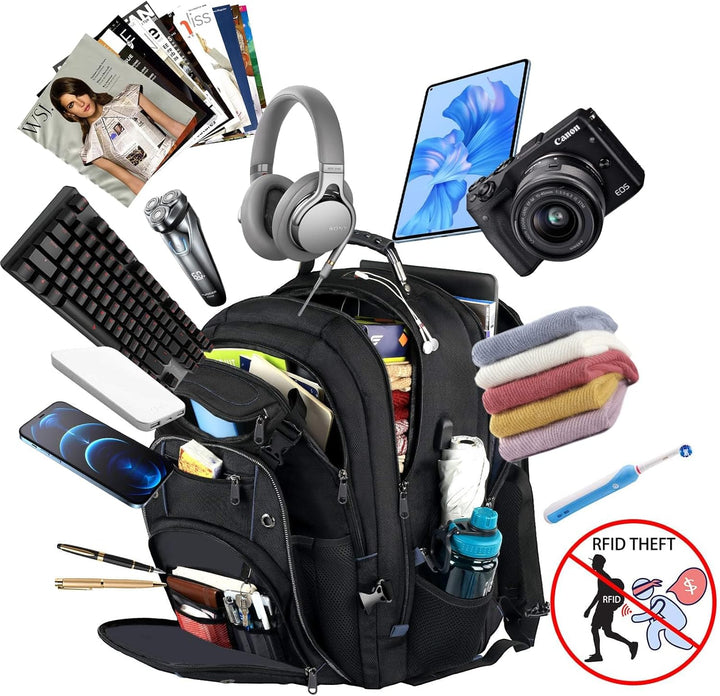 Durable 55L travel backpack, ideal for adventures. Anti-theft design, water-resistant fabric, & comfortable fit.