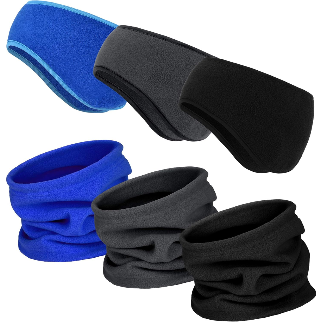 Durable 6-in-1 unisex winter fleece set. Thermal protection from cold for all your outdoor activities & sportswear.