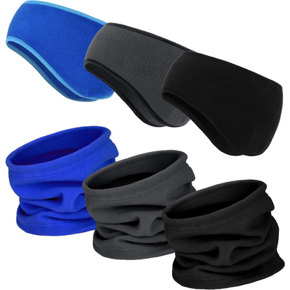 Durable 6-in-1 unisex winter fleece set. Thermal protection from cold for all your outdoor activities & sportswear.