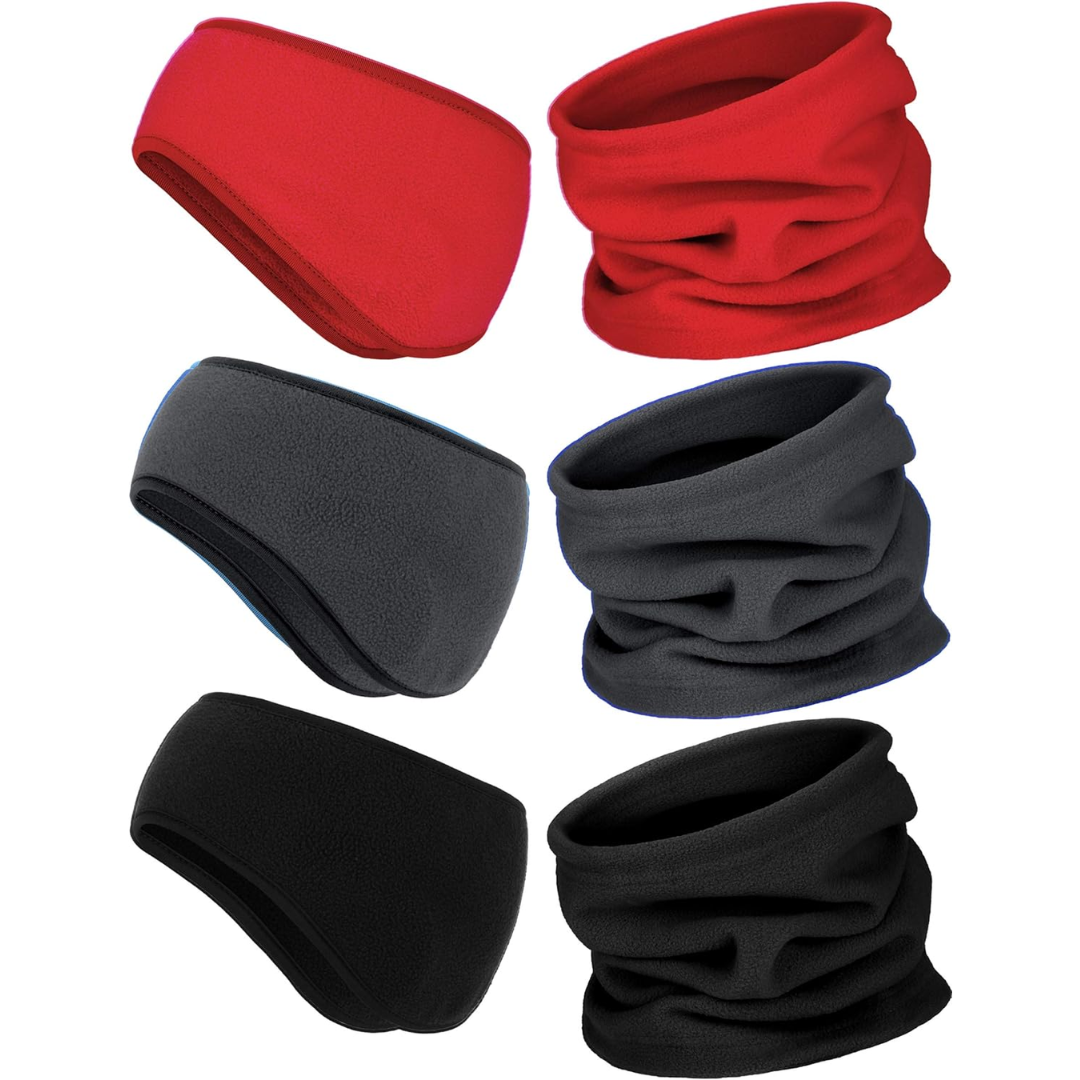 Premium unisex 6-in-1 thermal fleece set for maximum winter warmth. Essential cold weather outdoor protection.
