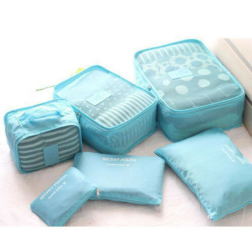Vacation ready: Space-saving travel organizer bags. Keeps your luggage tidy & secure.