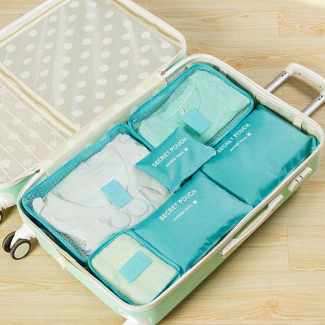 Smart travel solution: Unisex 6-piece packing cube set for easy, organized luggage.