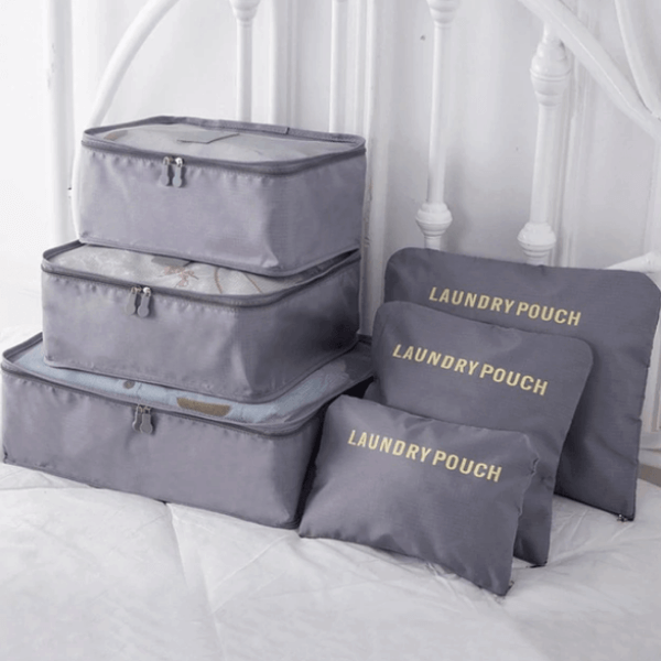 Easy packing with 12 pieces (2x6) of unisex travel organizer cubes. Waterproof & durable.