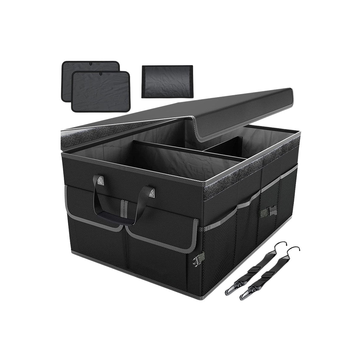 Unisex 60L foldable trunk organizer with lid, a heavy-duty solution for vehicle storage