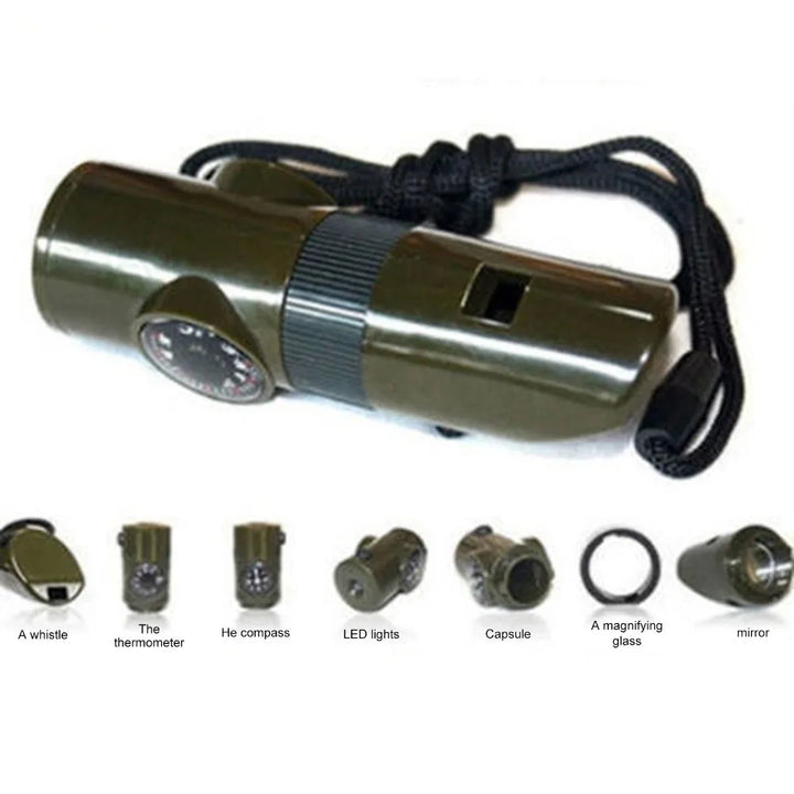 Unisex survival whistle multi-tool, essential for emergency preparedness and hiking