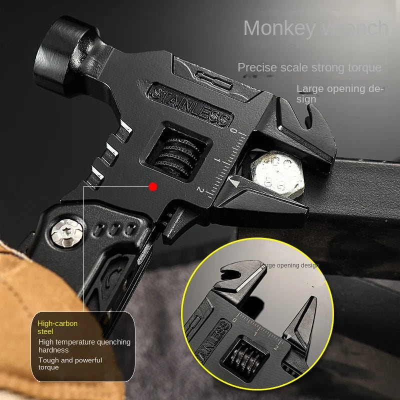 Versatile emergency multi-tool: survival pliers & hammer in one, essential camping gear