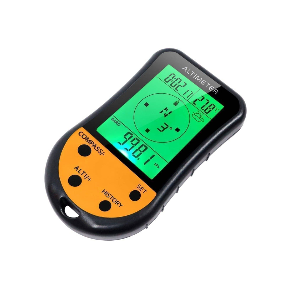 Unisex 8-in-1 digital altimeter, barometer, compass. Outdoor gear for hiking.