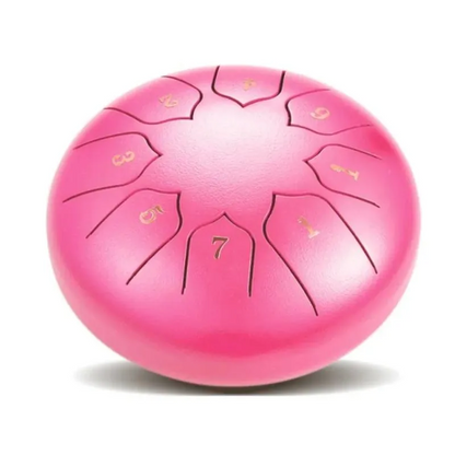 Unisex 8-tone tongue drum creating calming rain sounds. Acoustic musical instrument for all ages.