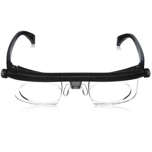 Unisex adjustable focus glasses for clear near & far sight. Versatile vision aid, lightweight eyewear.