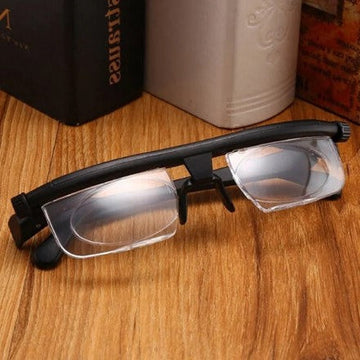Versatile multi-focus eyewear; no prescription needed for near & far vision.