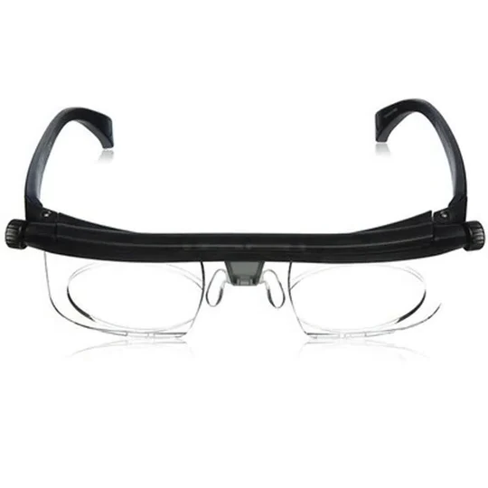 Unisex adjustable focus reading glasses for near & far vision. Clear, lightweight presbyopia correction.
