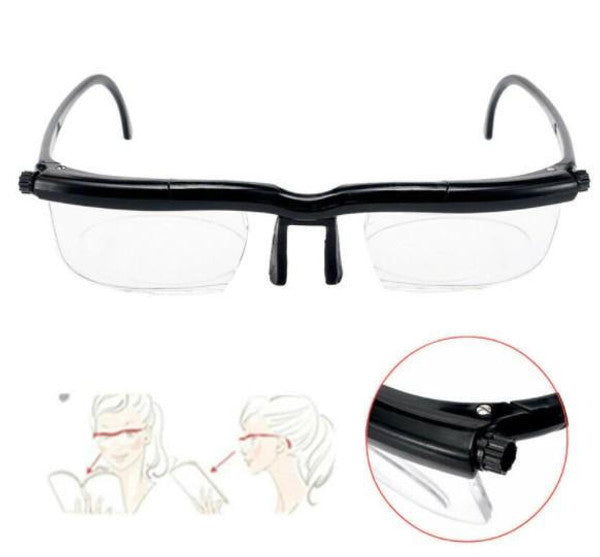 Sleek unisex adjustable reading glasses with comfortable nose pads & anti-scratch lenses.