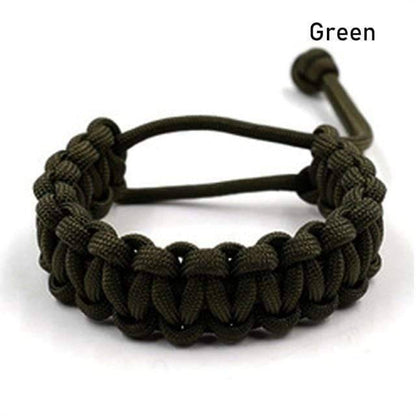 Stylish paracord bracelet, ideal for hiking and outdoor gear enthusiasts