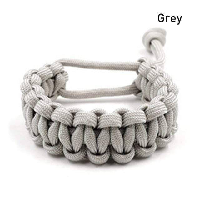 Adventure-ready paracord bracelet, adjustable and multi-functional survival tool