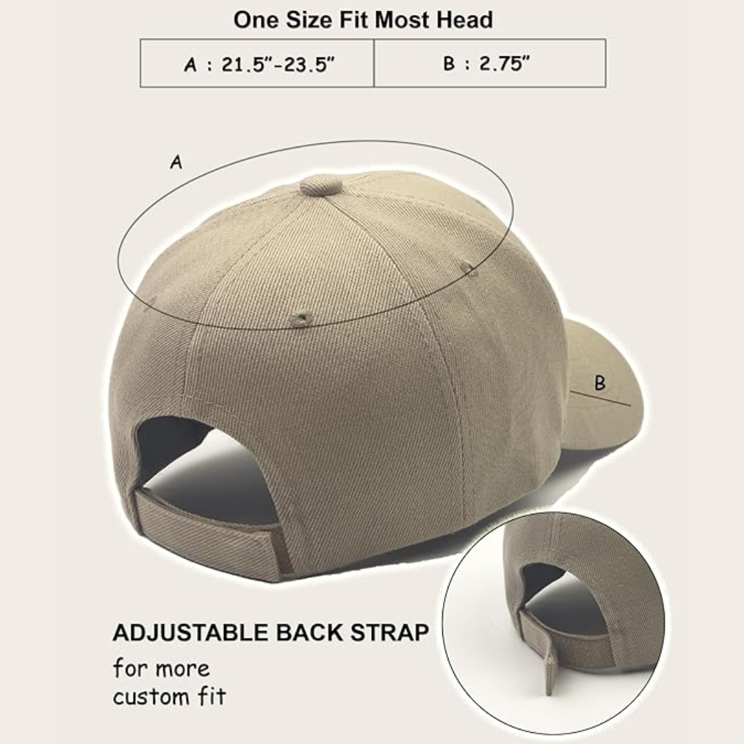 Versatile unisex baseball cap, adjustable for a snug fit, ideal for performance and daily wear.