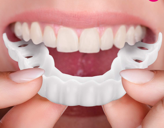 Unisex adjustable snap-on dentures provide an instant, confident smile. Comfortable cosmetic teeth for daily wear.