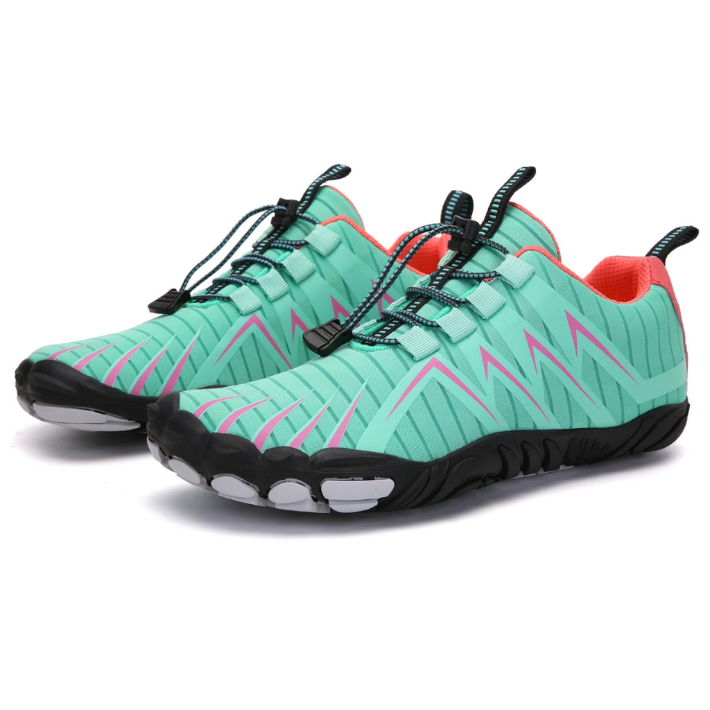 Side view of Unisex Adventure Barefoot Shoes, showing wide toe box and natural flex