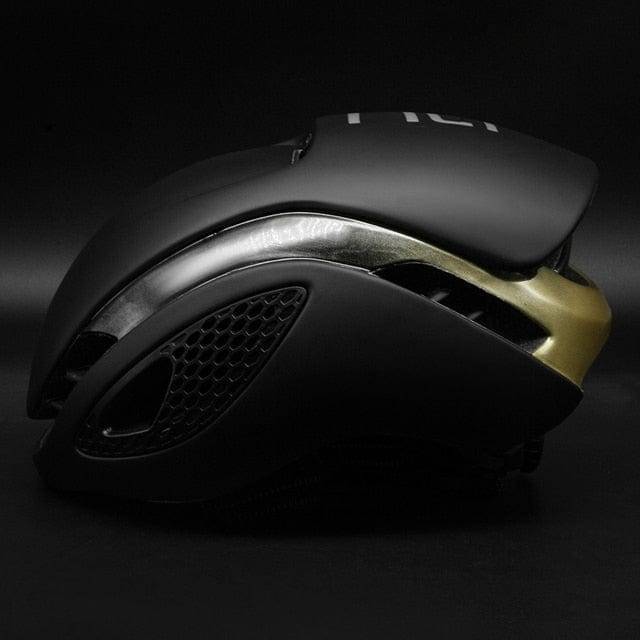 Yellow aerodynamic cycling helmet, providing reliable head protection and a bold look for riders