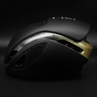 Yellow aerodynamic cycling helmet, providing reliable head protection and a bold look for riders