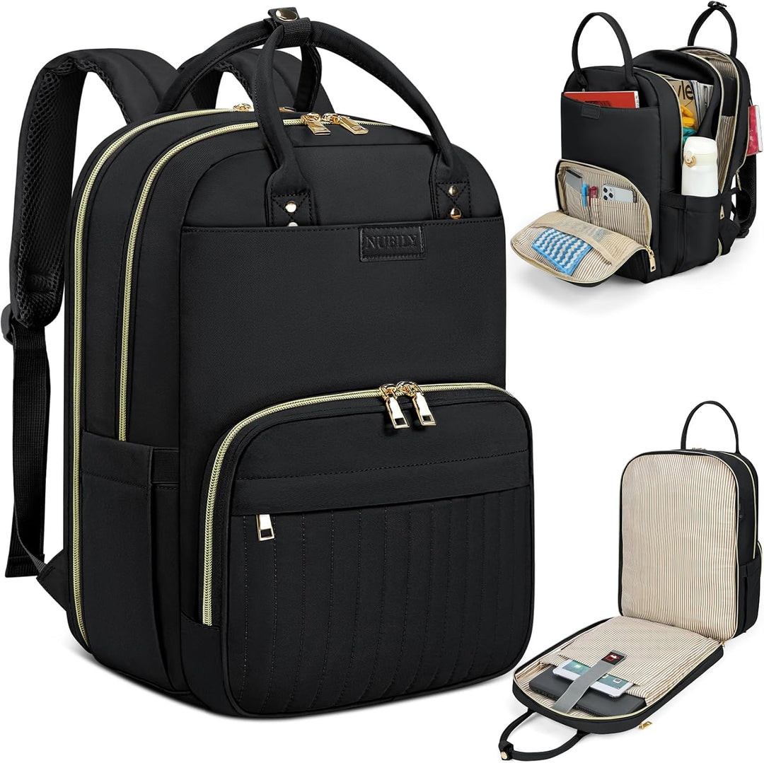Unisex AeroFlex Series water-resistant travel laptop backpack with multiple compartments, perfect for daily commute & travel.