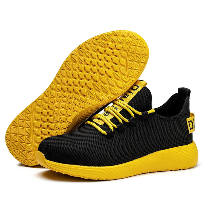 Indestructible AeroGuard steel toe work shoes, modern style, blending safety, comfort, and durability for professionals.