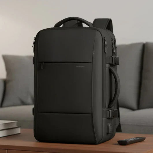 Unisex aesthetic business laptop backpack, stylish & water-resistant, with USB charging for daily commute.