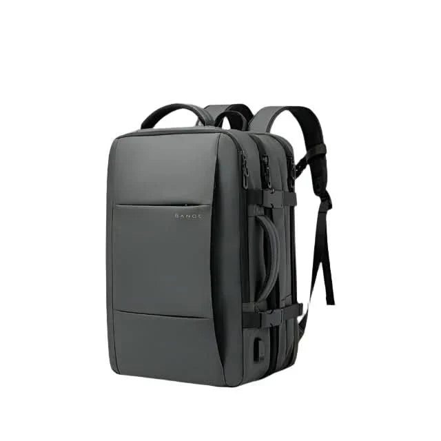Interior view of a tech backpack, highlighting the laptop compartment & organized storage space.