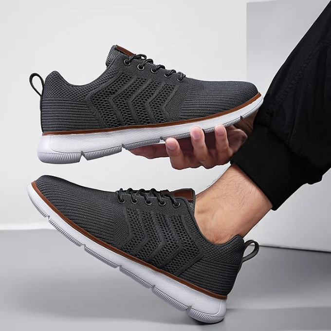 Breathable Airmesh Stride sneakers, versatile comfort footwear for men and women.