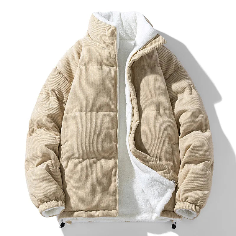Modern unisex Alfie puffer jacket, a versatile insulated coat for stylish warmth and winter layering.