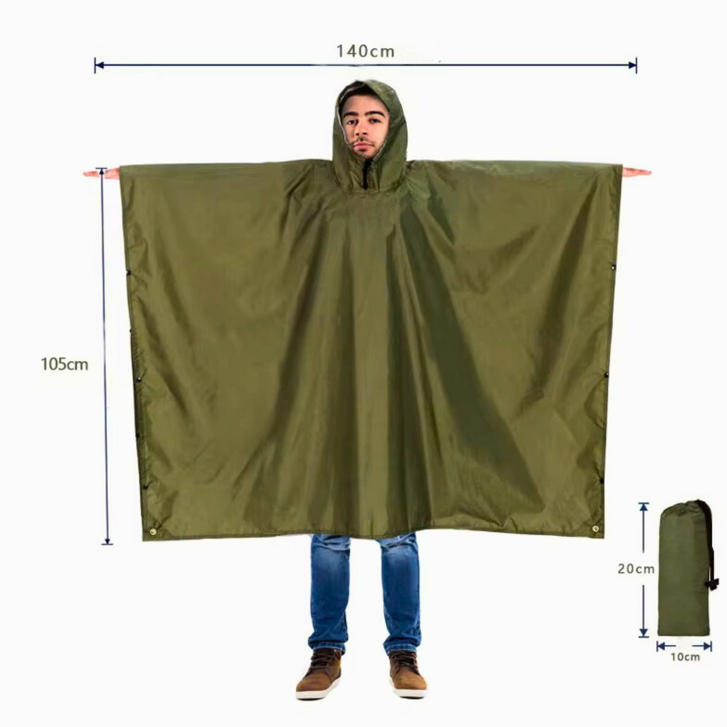 Breathable all-weather raincoat, a lightweight and versatile camping essential