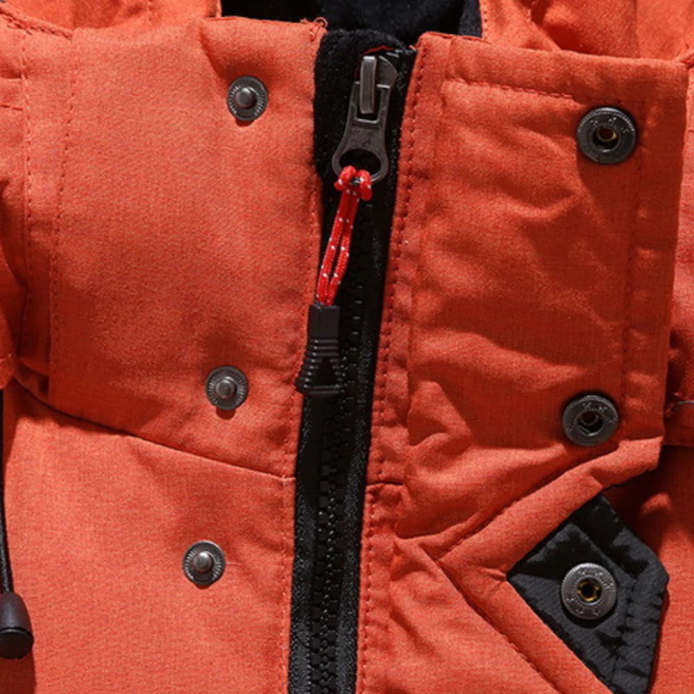 Essential outdoor gear: an insulated, waterproof, and windproof unisex winter jacket for adventurers.