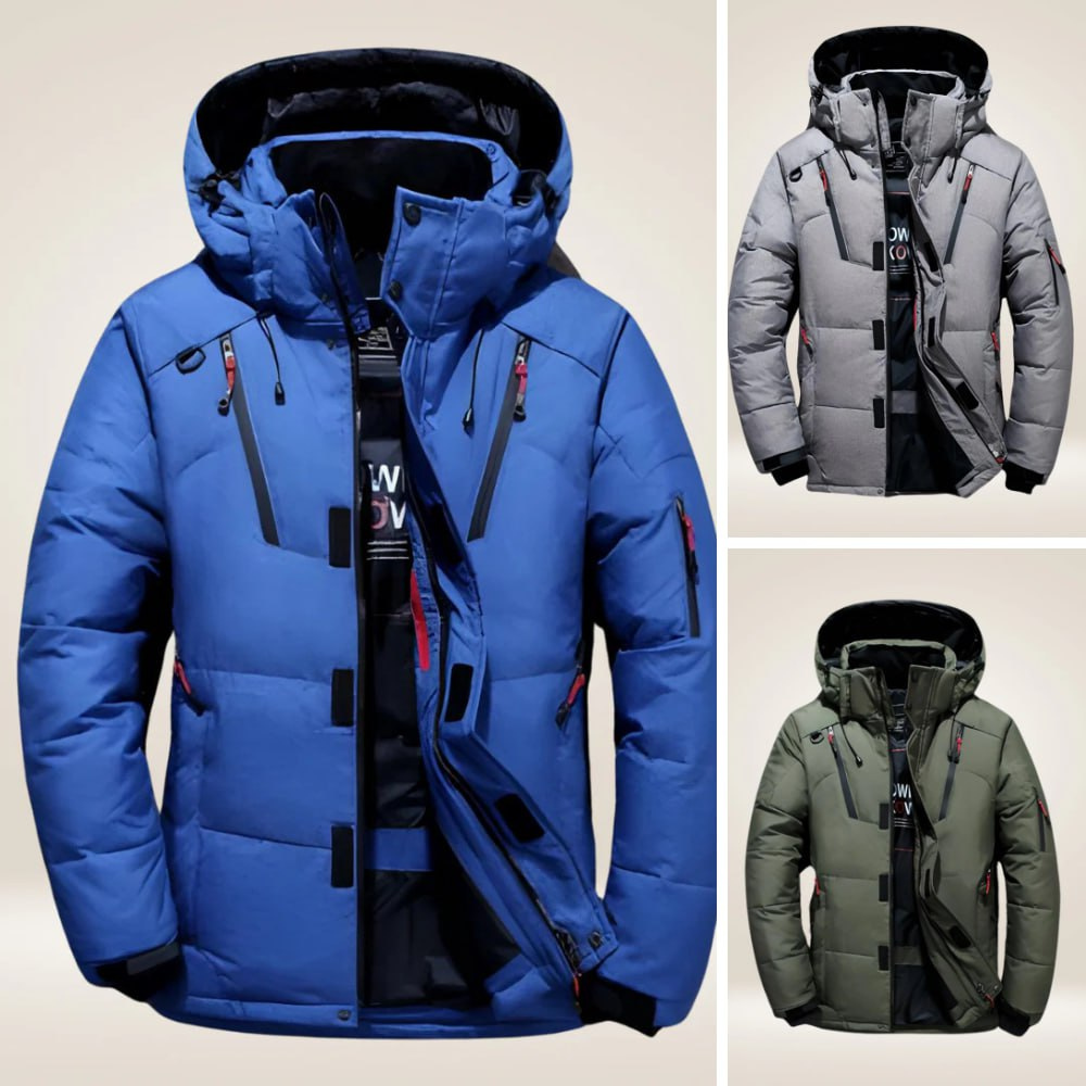 Waterproof & windproof insulated winter jacket, offering ultimate rain and snow protection for all genders.