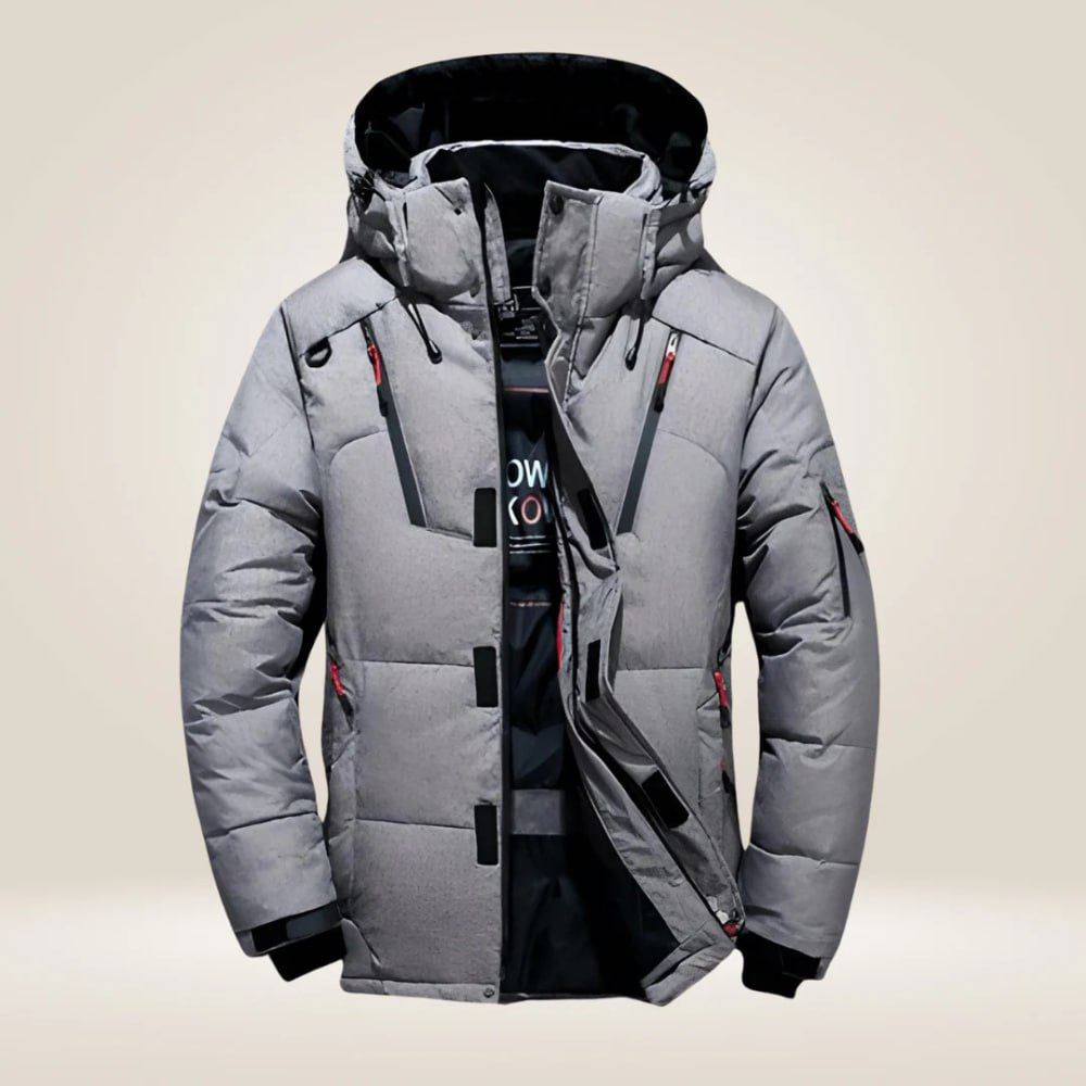 Functional style unisex all-weather jacket, versatile for cold, wet, and windy outdoor gear.