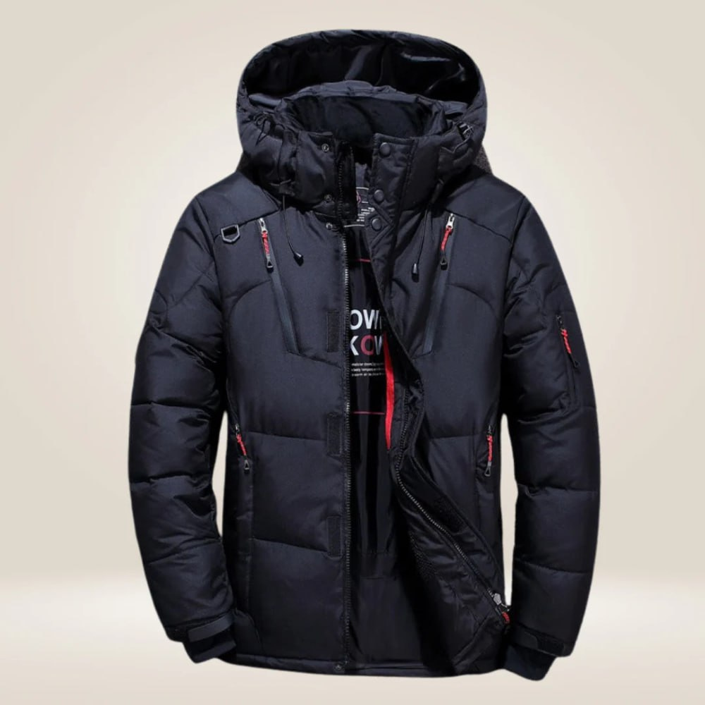 Durable unisex winter jacket, insulated and waterproof for lasting protection in harsh winter conditions.
