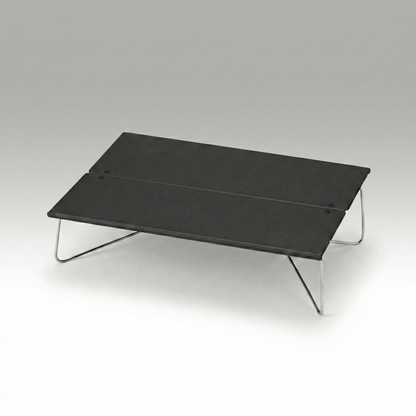 Unisex aluminum A4 foldable outdoor camping table, lightweight & portable for camping, hiking, picnics.