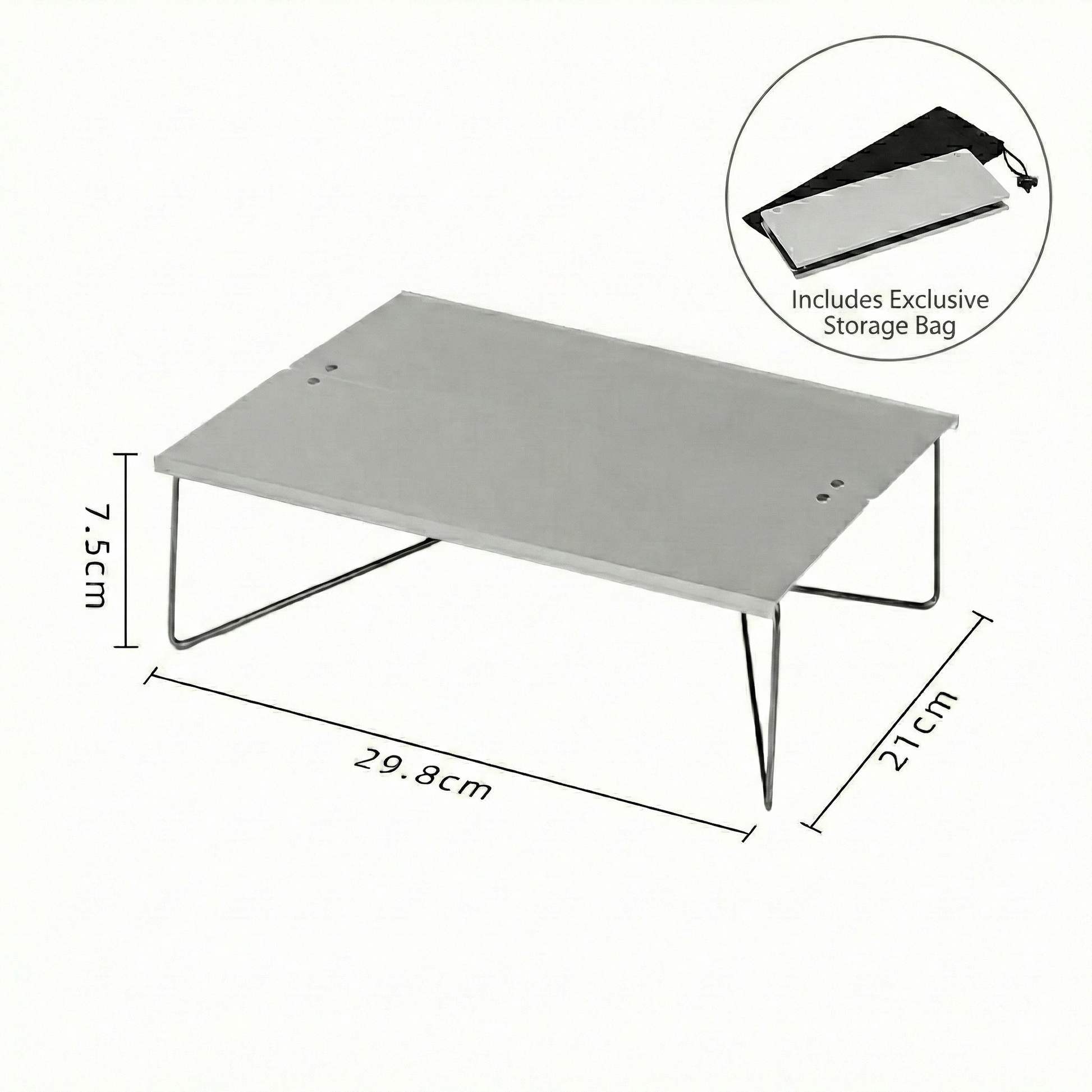 Unisex foldable camping table, highlighting its versatility for various outdoor activities and camp gear.