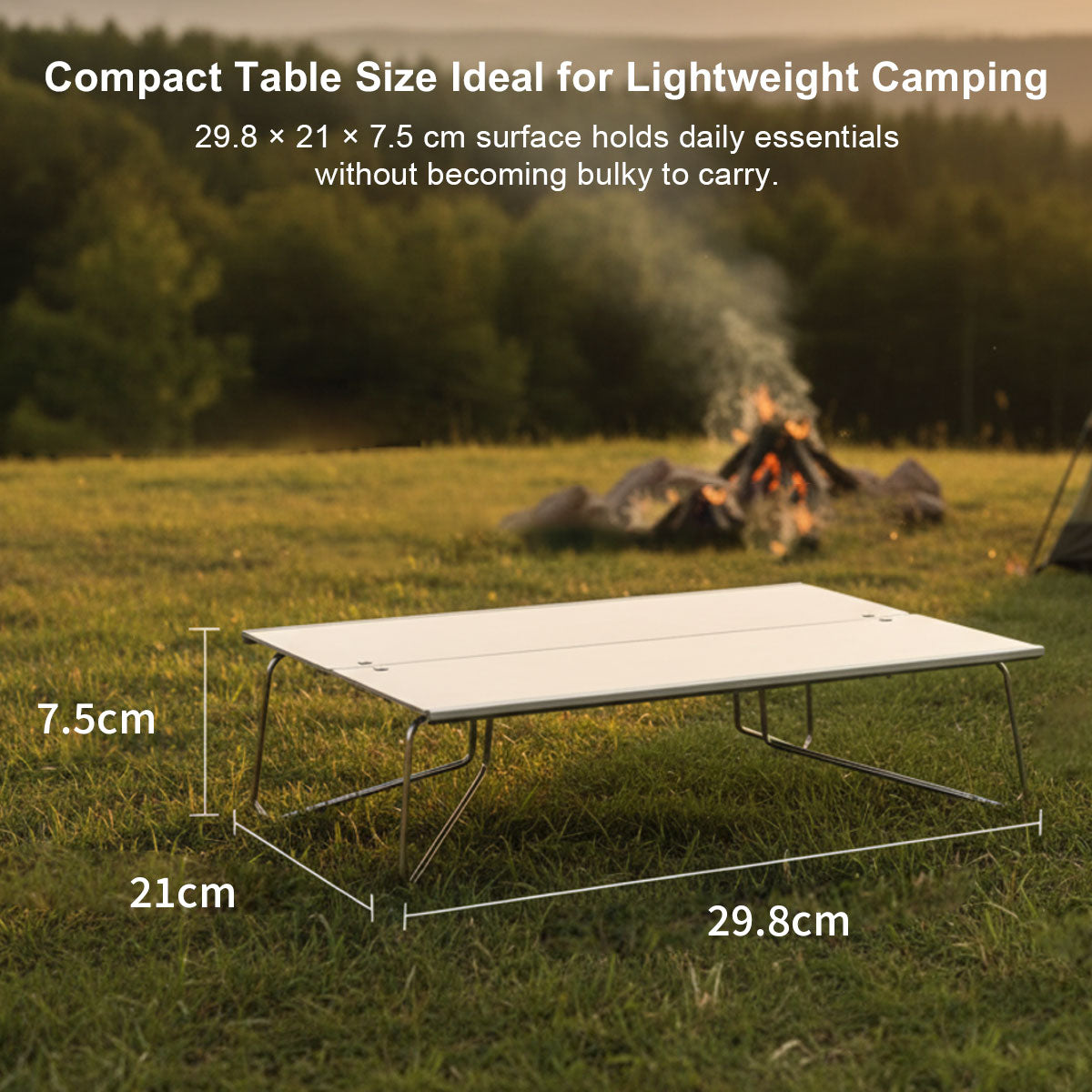 Unisex aluminum lightweight picnic table, perfect for outdoor dining and camp adventures.