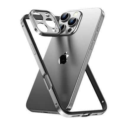 Slim aluminum iPhone case for iPhone 13-16 provides durable camera protection.