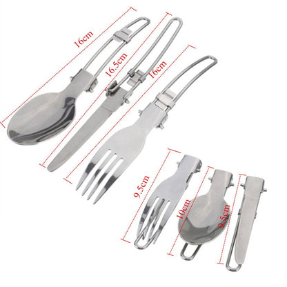 Versatile outdoor kitchen cookware set, compact and lightweight for easy transport and storage.