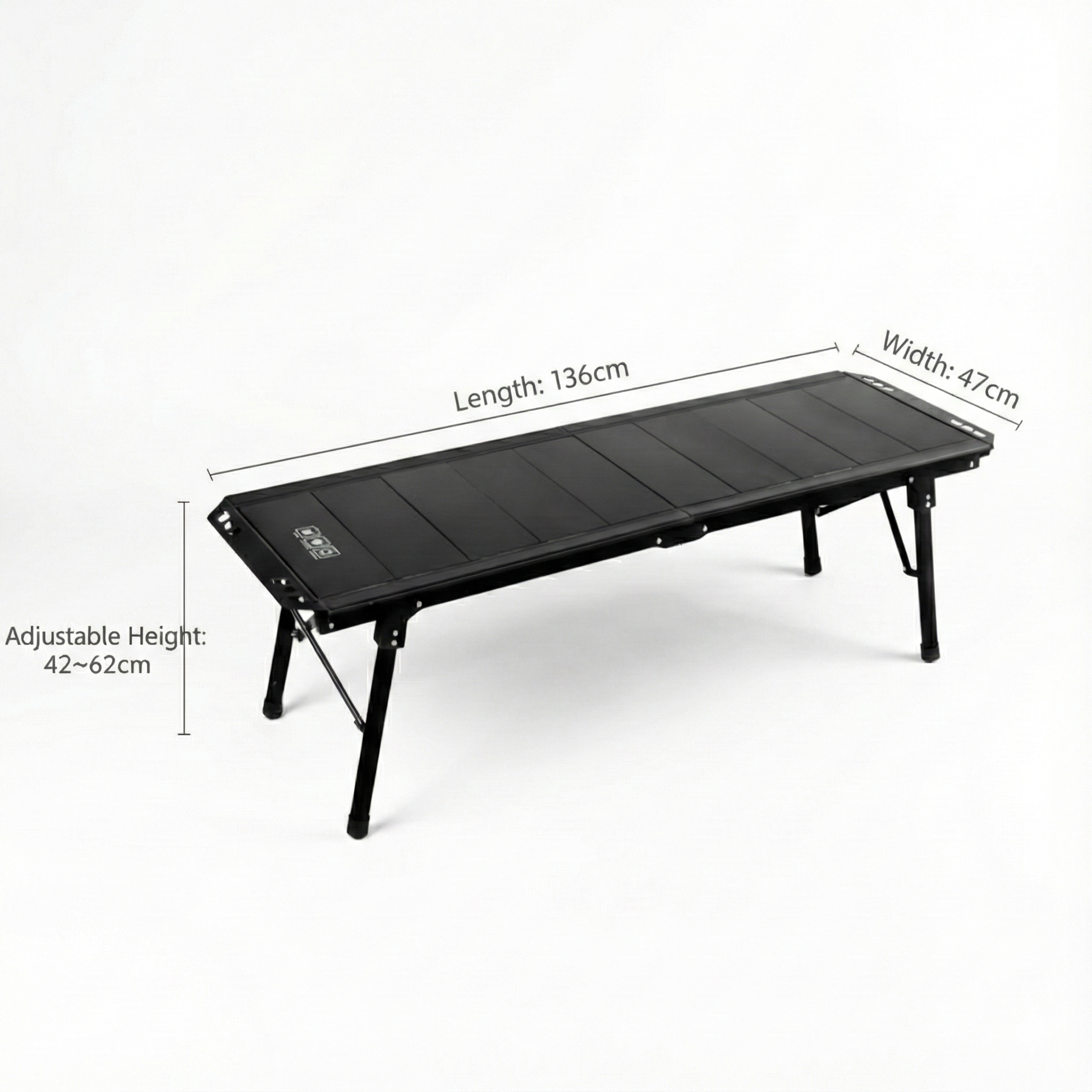 Versatile aluminum folding table, perfect for camping, picnics, and RV travel