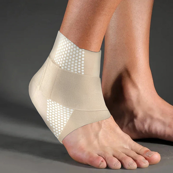 Unisex ankle support brace for injury prevention, offering athletic protection, foot support, and comfort fit.