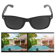 Improve vision & relieve eye strain with unisex anti-fatigue pinhole glasses.