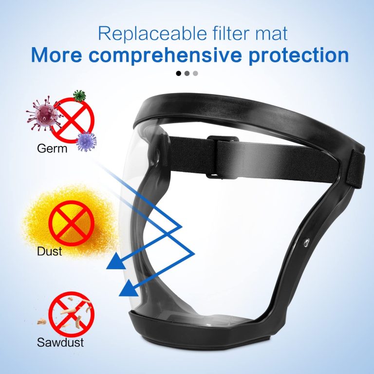 Durable workwear face shield, anti-fog & splash guard. Essential protective mask for workplace safety.